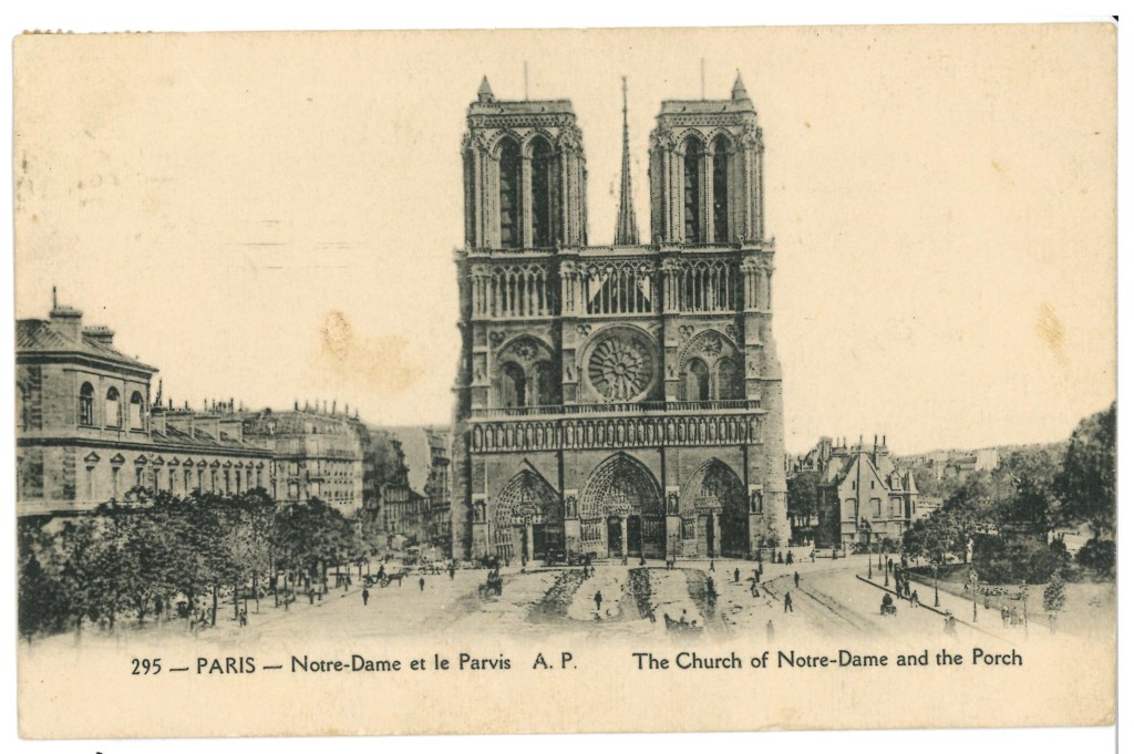 carte postale de la Cathédrale Notre-Dame de Paris.
